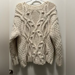 Zara Knit Pom-Pom Oversized Sweater